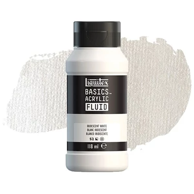 Liquitex Basics Fluid vopsea acrilică, 118 ml - 238, iridescent white