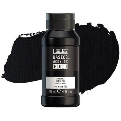 Liquitex Basics Fluid vopsea acrilică, 118 ml - 276, mars black