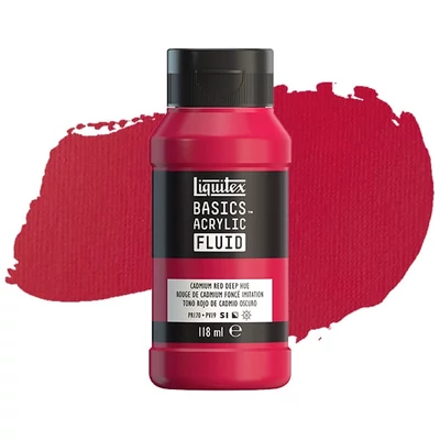 Liquitex Basics Fluid vopsea acrilică, 118 ml - 311, cadmium red deep hue