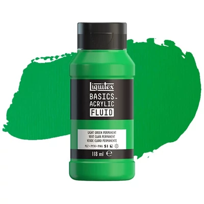 Liquitex Basics Fluid vopsea acrilică, 118 ml - 312, light green permanent