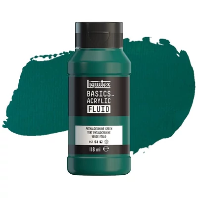 Vopsea acrilică Liquitex Basics Fluid, 118 ml - 317, phthalocyanine green