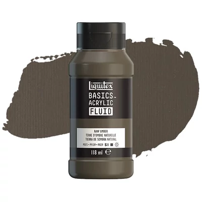 Liquitex Basics Fluid vopsea acrilică, 118 ml - 331, raw umber