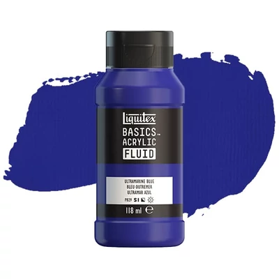 Liquitex Basics Fluid vopsea acrilică, 118 ml - 380, ultramarinie blue