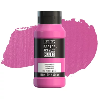 Liquitex Basics Fluid vopsea acrilică, 118 ml - 500, medium magenta
