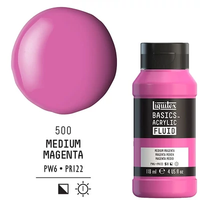 Liquitex Basics Fluid vopsea acrilică, 118 ml - 500, medium magenta
