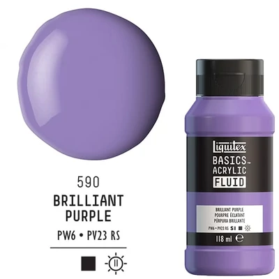 Liquitex Basics Fluid vopsea acrilică, 118 ml - 590, brilliant purple