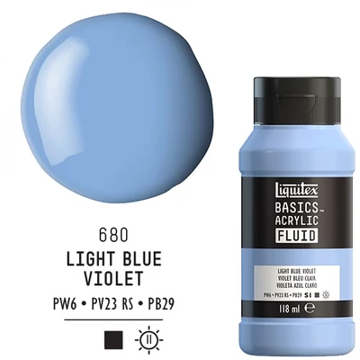 Liquitex Basics Fluid vopsea acrilică, 118 ml - 680, light blue violet