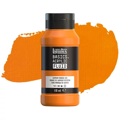 Vopsea acrilică Liquitex Basics Fluid, 118 ml - 720, cadmium orange hue
