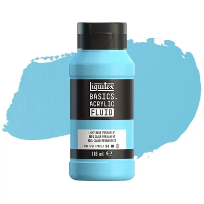 Liquitex Basics Fluid vopsea acrilică, 118 ml - 770, light blue permanent