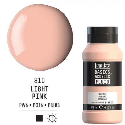 Liquitex Basics Fluid vopsea acrilică, 118 ml - 810, light pink