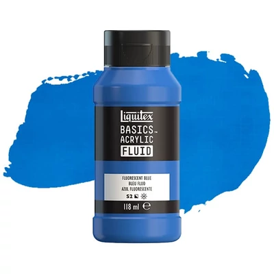 Liquitex Basics Fluid vopsea acrilică, 118 ml - 984, fluorescent blue