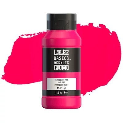 Liquitex Basics Fluid vopsea acrilică, 118 ml - 987, fluorescent pink
