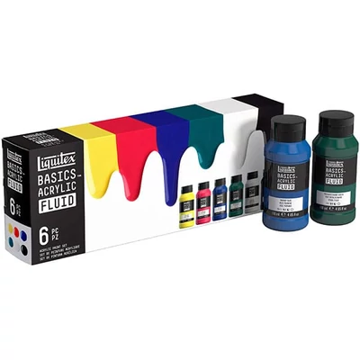Liquitex Basics Fluid set vopsea acrilică, 6x118 ml