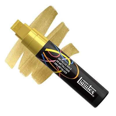 Liquitex Marker – marker decorativ acrilic, 15 mm, vârf larg – metallic gold