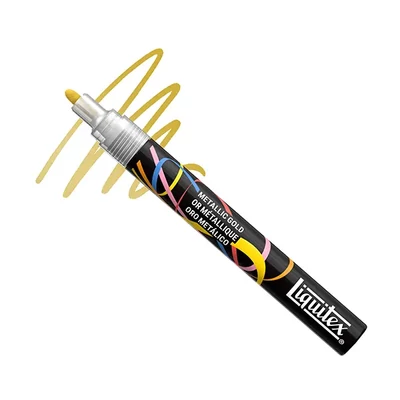 Liquitex Marker – marker decorativ acrilic, 2 mm, vârf rotund - metallic gold