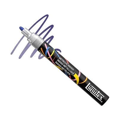 Liquitex Marker – marker decorativ acrilic, 2 mm, vârf rotund - metallic indigo