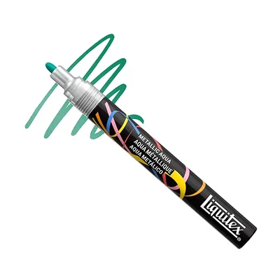 Liquitex Marker – marker decorativ acrilic, 2 mm, vârf rotund - metallic aqua