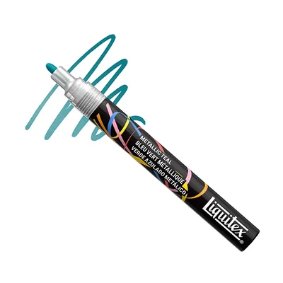 Liquitex Marker – marker decorativ acrilic, 2 mm, vârf rotund - metallic teal