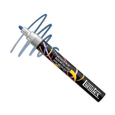 Liquitex Marker – marker decorativ acrilic, 2 mm, vârf rotund - metallic blue