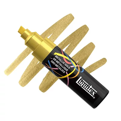 Liquitex Marker – marker decorativ acrilic, 8 mm, vârf reversibil – metallic gold