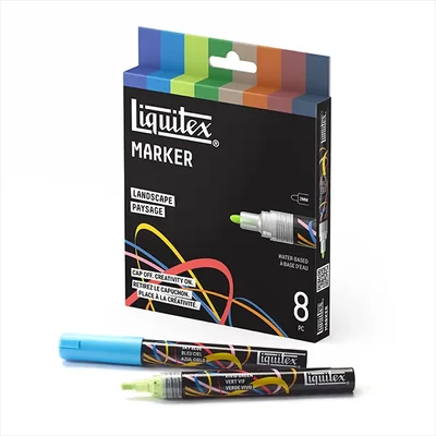 Liquitex Marker – marker decorativ acrilic, set de 8x2 mm - Landscape