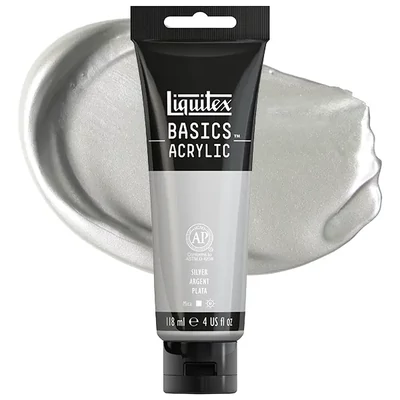 Liquitex Basics vopsea acrilică, 118 ml - 052, silver