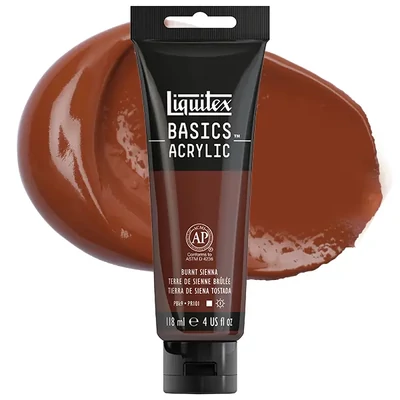 Liquitex Basics vopsea acrilică, 118 ml - 127, burnt sienna