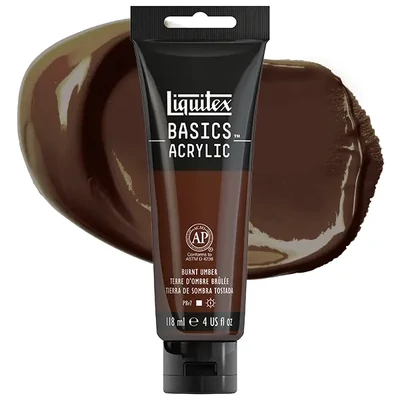 Liquitex Basics vopsea acrilică, 118 ml - 128, burnt umber