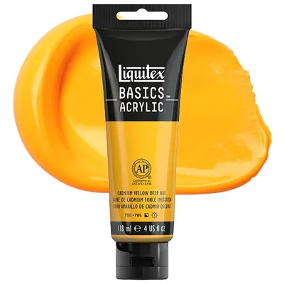 Liquitex Basics vopsea acrilică, 118 ml - 163, cadmium yellow deep hue