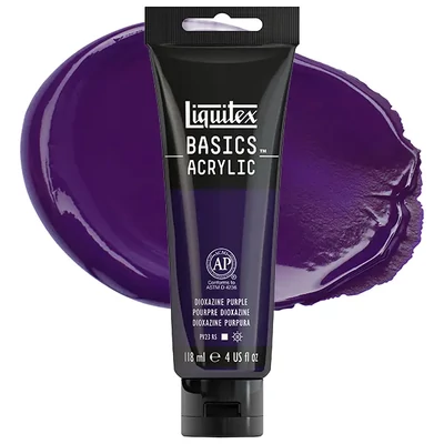 Liquitex Basics vopsea acrilică, 118 ml - 186, dioxazine purple