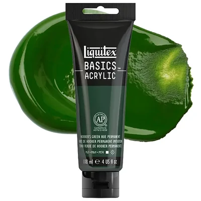 Liquitex Basics vopsea acrilică, 118 ml - 224, hooker's green hue permanent
