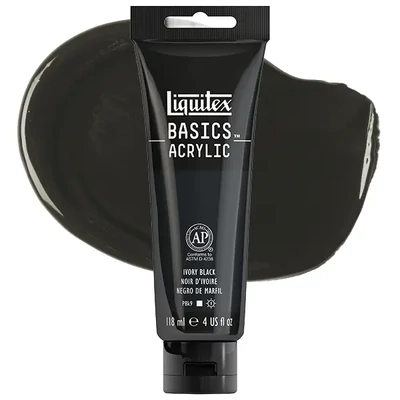 Liquitex Basics vopsea acrilică, 118 ml - 244, ivory black