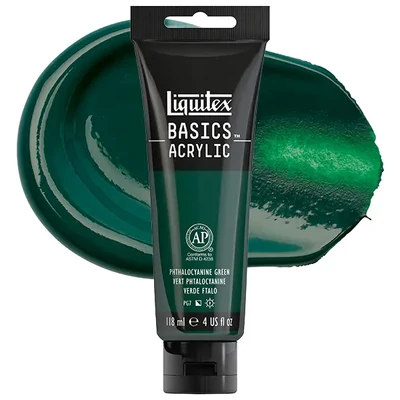 Liquitex Basics vopsea acrilică, 118 ml - 317, phthalocyanine green