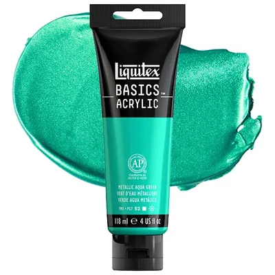 Liquitex Basics vopsea acrilică, 118 ml - 339, metallic aqua green