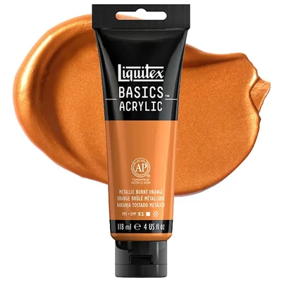 Liquitex Basics vopsea acrilică, 118 ml - 344, metallic burnt orange