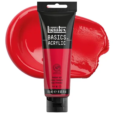 Liquitex Basics vopsea acrilică, 118 ml - 415, primary red