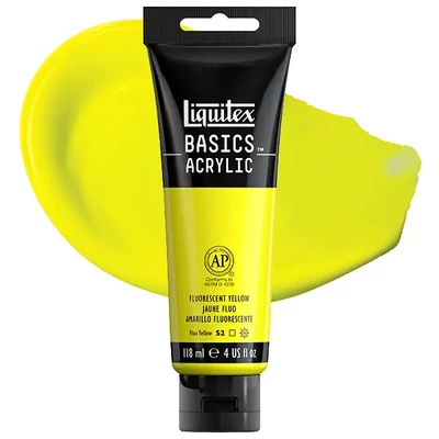 Liquitex Basics vopsea acrilică, 118 ml - 981, fluorescent yellow