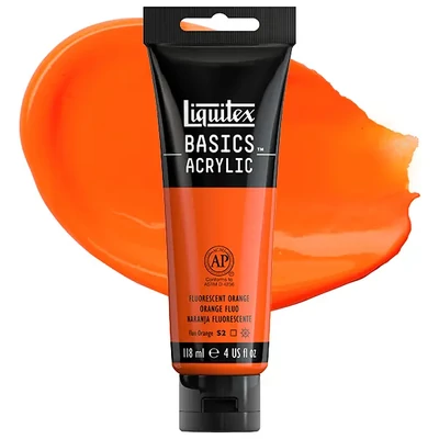 Liquitex Basics vopsea acrilică, 118 ml - 982, fluorescent orange