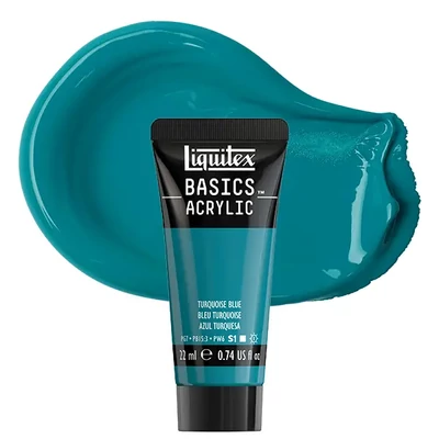 Vopsea acrilică Liquitex Basics, 22 ml - 046, turquoise blue