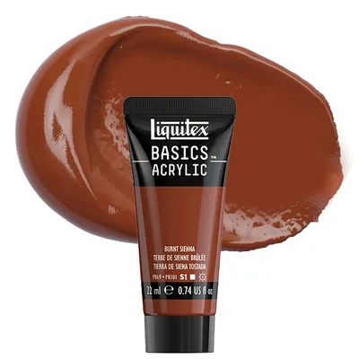 Vopsea acrilică Liquitex Basics, 22 ml - 127, burnt sienna