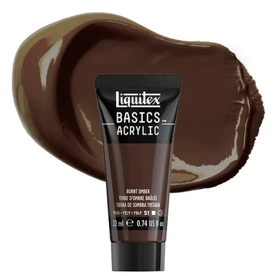 Vopsea acrilică Liquitex Basics, 22 ml - 128, burnt umber