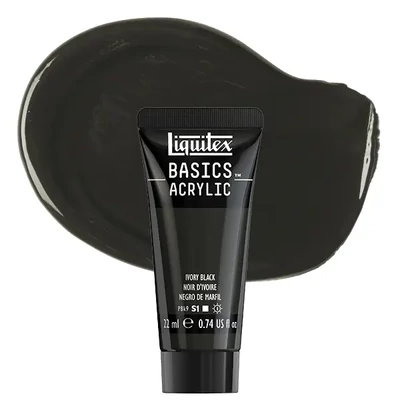 Vopsea acrilică Liquitex Basics, 22 ml - 244, ivory black