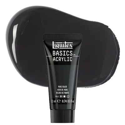 Vopsea acrilică Liquitex Basics, 22 ml - 276, mars black