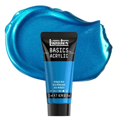 Vopsea acrilică Liquitex Basics, 22 ml - 341, metallic blue