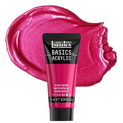 Vopsea acrilică Liquitex Basics, 22 ml -342, metallic magenta