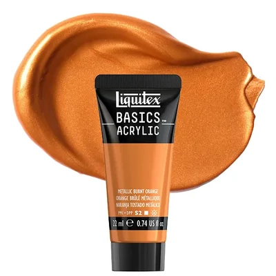 Vopsea acrilică Liquitex Basics, 22 ml - 344, metallic burnt orange