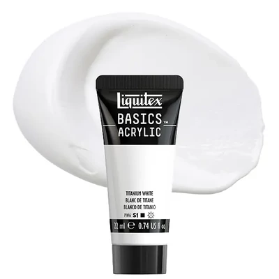 Vopsea acrilică Liquitex Basics, 22 ml - 432, titanium white
