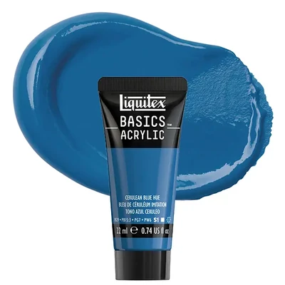 Vopsea acrilică Liquitex Basics, 22 ml - 470, cerulean blue hue