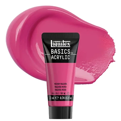 Vopsea acrilică Liquitex Basics, 22 ml - 500, medium magenta
