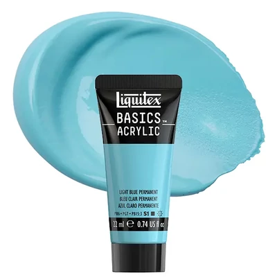 Vopsea acrilică Liquitex Basics, 22 ml - 770, light blue permanent